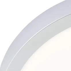 NAVARA Plafonnier argent LED intégrée 18W plastique ampoule incluse