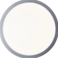 NAVARA Plafonnier argent LED intégrée 18W plastique ampoule incluse