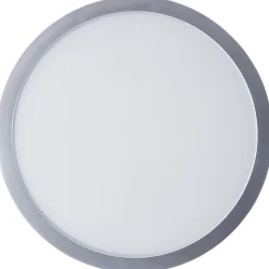 NAVARA Plafonnier argent LED intégrée 18W plastique ampoule incluse