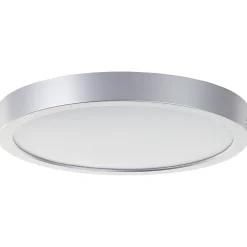 NAVARA Plafonnier argent LED intégrée 18W plastique ampoule incluse