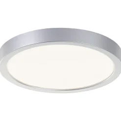 NAVARA Plafonnier argent LED intégrée 18W plastique ampoule incluse