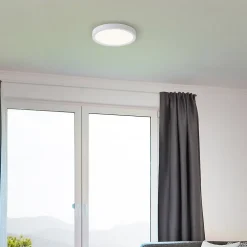 NAVARA Plafonnier blanc LED intégrée 18W plastique ampoule incluse