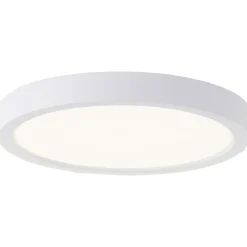 NAVARA Plafonnier blanc LED intégrée 18W plastique ampoule incluse