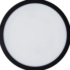 NAVARA Plafonnier noir LED intégrée 18W plastique ampoule incluse