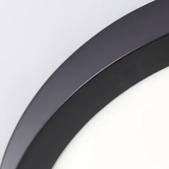 NAVARA Plafonnier noir LED intégrée 18W plastique ampoule incluse