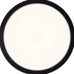 NAVARA Plafonnier noir LED intégrée 18W plastique ampoule incluse