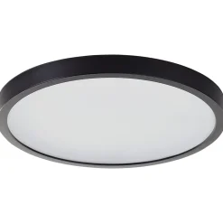 NAVARA Plafonnier noir LED intégrée 24W plastique ampoule incluse