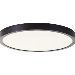 NAVARA Plafonnier noir LED intégrée 24W plastique ampoule incluse