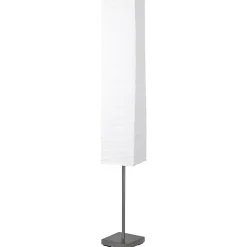 NERVA Lampadaire 2L titane blanc 2xE14 40W - métal/papier - ampoule non incluse