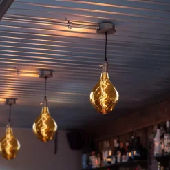 NETTLIFE 1 ampoule led grande taille e27 3 w, lampe à incandescence irrégulière de forme inhabituelle, suspension 2 200 k