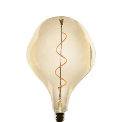 NETTLIFE 1 ampoule led grande taille e27 3 w, lampe à incandescence irrégulière de forme inhabituelle, suspension 2 200 k