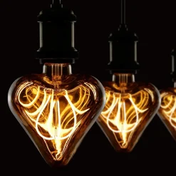 NETTLIFE - ampoule led vintage edison 3w lampe à incandescence rétro e27 lampe décorative en forme de coeur