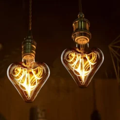 NETTLIFE - ampoule led vintage edison 3w lampe à incandescence rétro e27 lampe décorative en forme de coeur