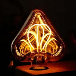 NETTLIFE - ampoule led vintage edison 3w lampe à incandescence rétro e27 lampe décorative en forme de coeur