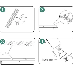 NETTLIFE 3 Spots de plafond nickel GU10pour couloir salon chambre cuisine bureau spot mural moderne lampe de couloir