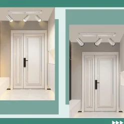 NETTLIFE 3 Spots de plafond nickel GU10pour couloir salon chambre cuisine bureau spot mural moderne lampe de couloir