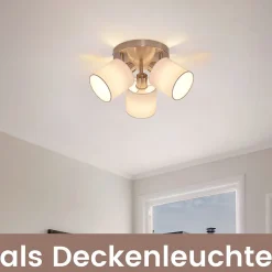 NETTLIFE 3 Spots de plafond couloir - mural moderne argentéE14 MAX.25W lampe pour salon chambre cuisine (sans ampoule)