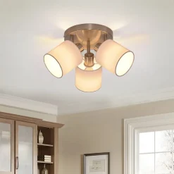 NETTLIFE 3 Spots de plafond couloir - mural moderne argentéE14 MAX.25W lampe pour salon chambre cuisine (sans ampoule)