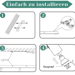 NETTLIFE 4 Spots de plafond GU10 en métal nickel pour salon cuisine chambre lampe moderne de couloir sans ampoule