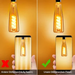 NETTLIFE Ampoule LED E27 rétro Edison 4W en forme de bouteille de vin blanc chaud 2200K couleur or Ampoule à filament spirale