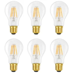 NETTLIFE Ampoules LED 6 pièces ampoule E27 4W 2700K A60 ampoules Edison vintage