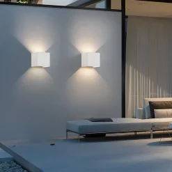 NETTLIFE Applique LED 5W, 4 pièces -Lampe Murale Extérieur Intérieure blanc, double faisceau réglable étanche IP65 230V 3000K