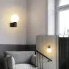 NETTLIFE Applique murale salon moderne applique intérieur noir blanc avec douille G9 Max.