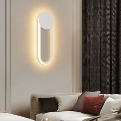 NETTLIFE Applique murale LED d'intérieur - Lampe d'escalier 12W 41cm Lampe de couloir blanche Design moderne 3000K