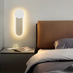 NETTLIFE Applique murale LED d'intérieur - Lampe d'escalier 12W 41cm Lampe de couloir blanche Design moderne 3000K