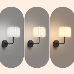 NETTLIFE Applique murale d'intérieur pour chambre à coucher - éclairage mural de couloir vintage G9 lampe de couloir blanche