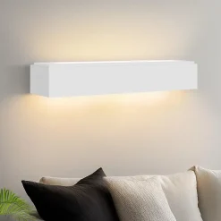 NETTLIFE Applique murale d'intérieur en plâtre blanc G9 moderne pour couloir, escalier, haut et bas