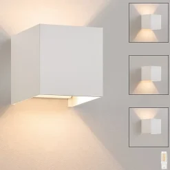 NETTLIFE Applique Murale LED Int Ext, Blanc Chaud IP65, pour Maison, Chambre, Couloir, Cage d Escalier