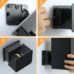 NETTLIFE Applique murale LED intérieure 100cm, noir, blanc chaud 3000K