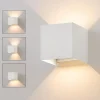 NETTLIFE Applique murale intérieure - Up Down Applique murale extérieure LED lampe extérieure murale 5W IP65 blanc chaud