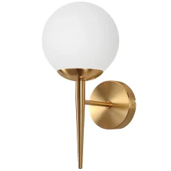 NETTLIFE Applique murale vintage boule de verre dorée E27 lampe murale d'intérieur chambre escalier