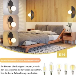 NETTLIFE applique murale noir doré couloir vintage verre et métal design moderne E14