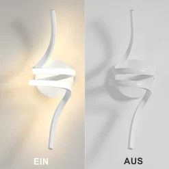 NETTLIFE Applique murale LED d'intérieur blanc moderne 7W pour escalier Blanc chaud 3000K