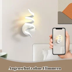 NETTLIFE Applique murale LED d'intérieur moderne 7 W pour escalier Blanc chaud 3000 K