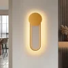 NETTLIFE Applique murale LED d'intérieur - Lampe d'escalier 12W 41cm Lampe de couloir dorée Design moderne 3000K Blanc chaud