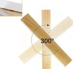 Nettlife Applique murale LED 52cm, bois, 17W, blanc chaud 3000K, design up/down, pour couloir