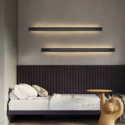 NETTLIFE Applique murale LED intérieure 3000K blanc chaud, noir, 6W