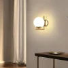 NETTLIFE Applique murale vintage boule de verre dorée E27 lampe murale d'intérieur chambre escalier