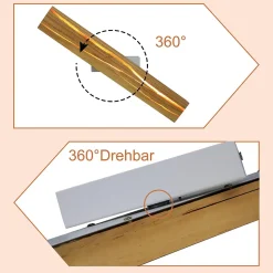 NETTLIFE Applique Murale LED Applique Intérieure Bois Moderne Couloir Lampe 3000K Blanc Chaud 50CM Lampe de Salon Indirecte 8W