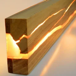 NETTLIFE Applique Murale LED Applique Intérieure Bois Moderne Couloir Lampe 3000K Blanc Chaud 50CM Lampe de Salon Indirecte 8W