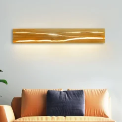 NETTLIFE Applique Murale LED Applique Intérieure Bois Moderne Couloir Lampe 3000K Blanc Chaud 50CM Lampe de Salon Indirecte 8W