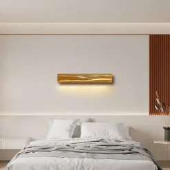 NETTLIFE Applique Murale LED Applique Intérieure Bois Moderne Couloir Lampe 3000K Blanc Chaud 50CM Lampe de Salon Indirecte 8W