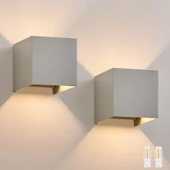 NETTLIFE Applique Murale LED Int Ext, Blanc Chaud IP65, pour Maison, Chambre, Couloir, Cage d Escalier