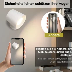 NETTLIFE Applique murale intérieure sans fil - LED, blanc chaud, touch control, variable