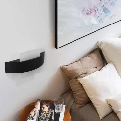 NETTLIFE Applique Murale LED Intérieur Couloir 23,5cm - Lampe de Lit Acrylique Blanc Chaud 3000K 7W