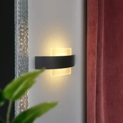 NETTLIFE Applique Murale LED Intérieur Couloir 23,5cm - Lampe de Lit Acrylique Blanc Chaud 3000K 7W